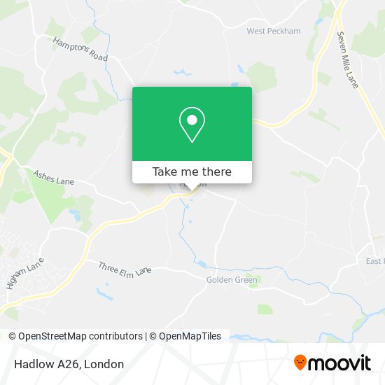 Hadlow A26 map