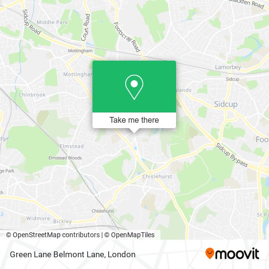 Green Lane Belmont Lane map