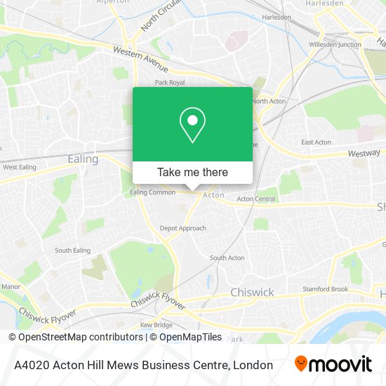 A4020 Acton Hill Mews Business Centre map
