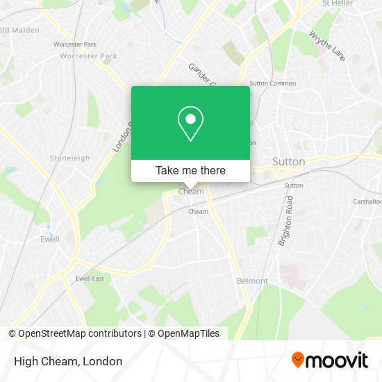 High Cheam map
