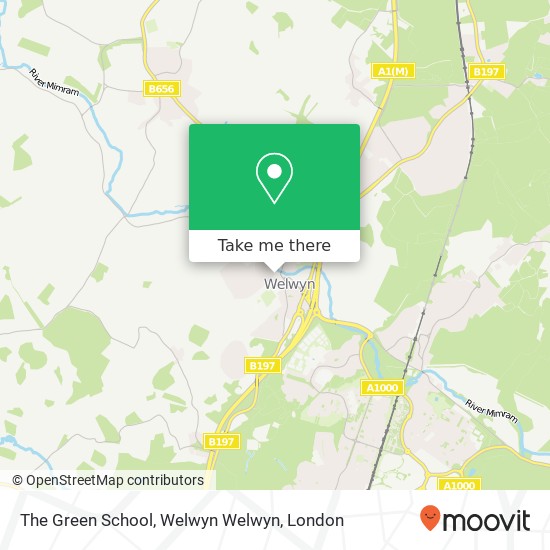 The Green School, Welwyn Welwyn map