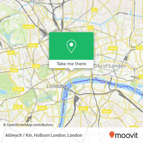 Aldwych / Kin, Holborn London map