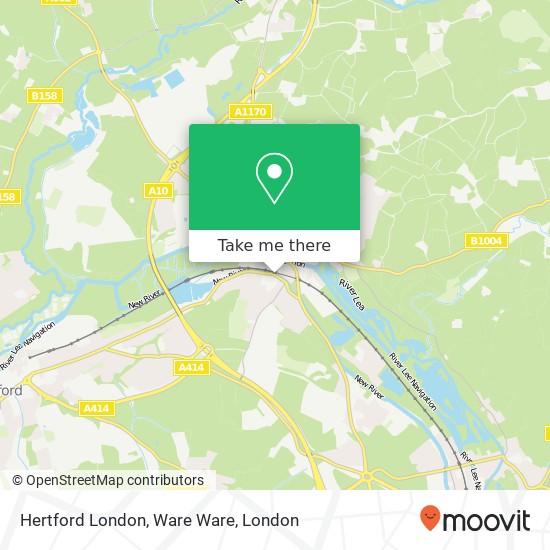 Hertford London, Ware Ware map