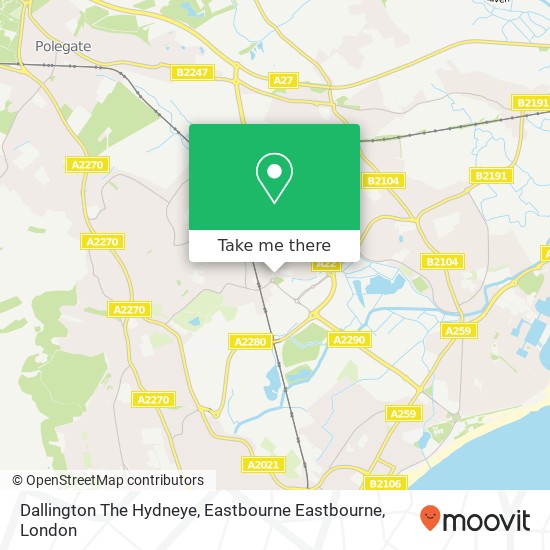 Dallington The Hydneye, Eastbourne Eastbourne map