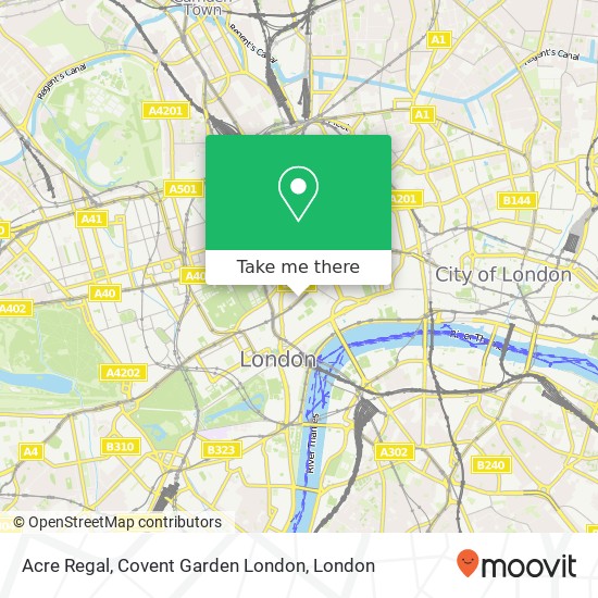 Acre Regal, Covent Garden London map