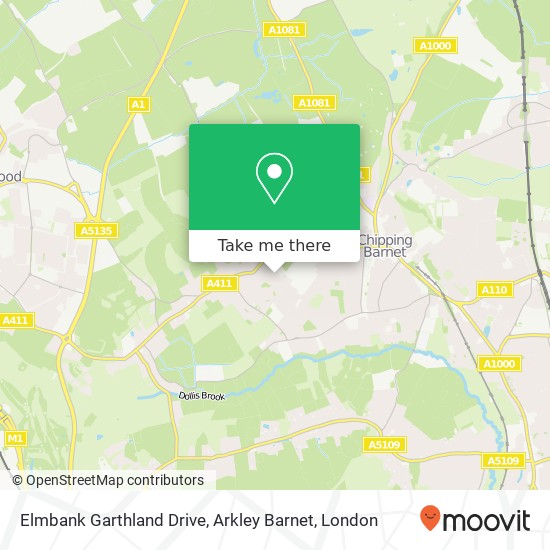 Elmbank Garthland Drive, Arkley Barnet map