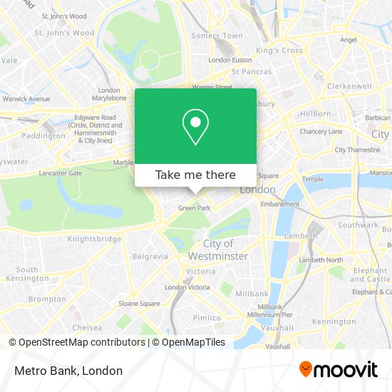 Metro Bank map