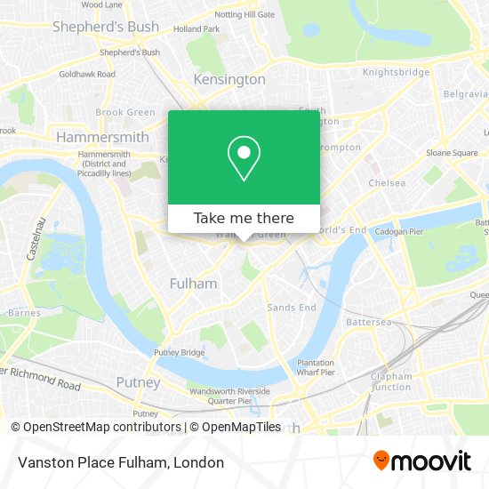 Vanston Place Fulham map