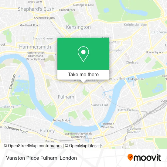 Vanston Place Fulham map