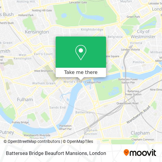 Battersea Bridge Beaufort Mansions map