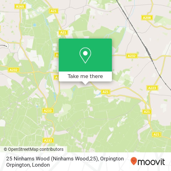 25 Ninhams Wood (Ninhams Wood,25), Orpington Orpington map