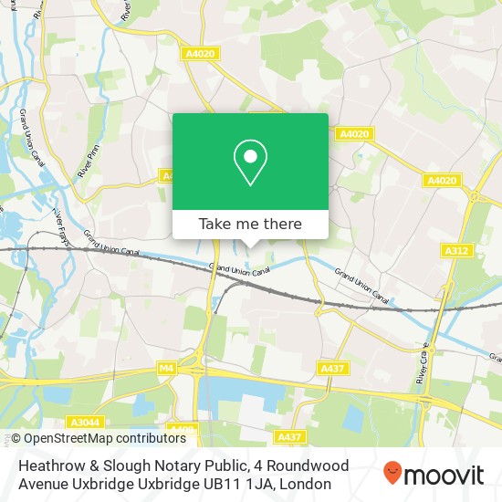 Heathrow & Slough Notary Public, 4 Roundwood Avenue Uxbridge Uxbridge UB11 1JA map