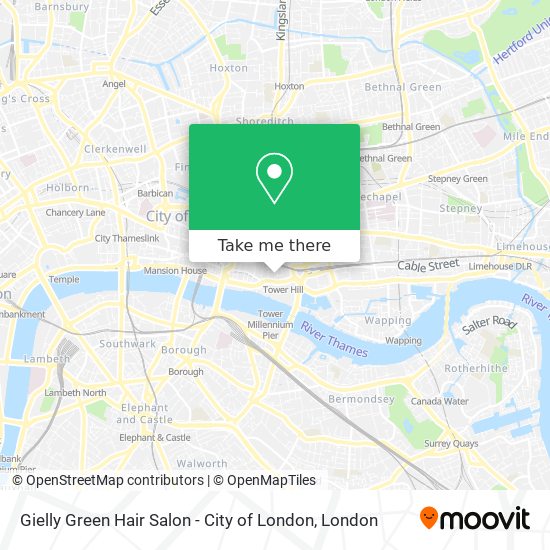 Gielly Green Hair Salon - City of London map
