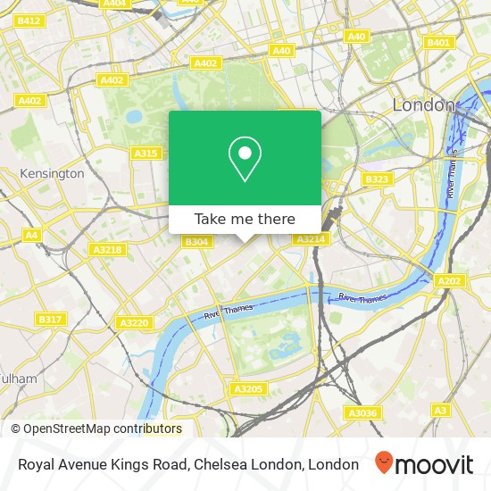 Royal Avenue Kings Road, Chelsea London map