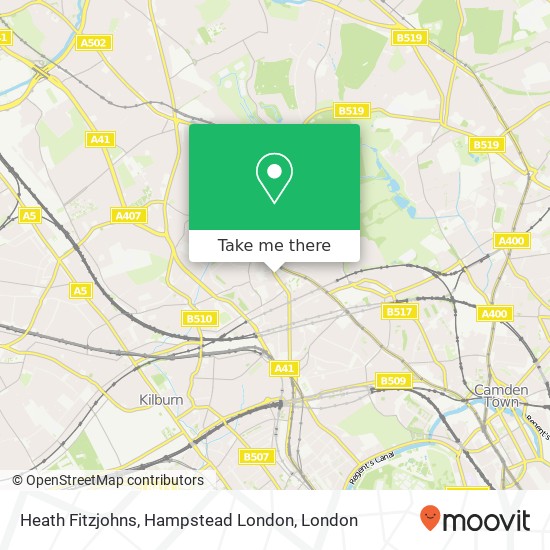 Heath Fitzjohns, Hampstead London map