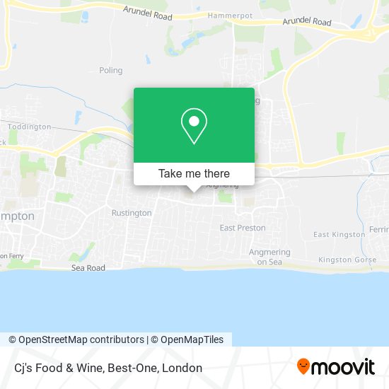 Cj's Food & Wine, Best-One map