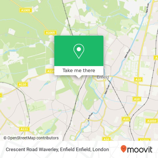 Crescent Road Waverley, Enfield Enfield map