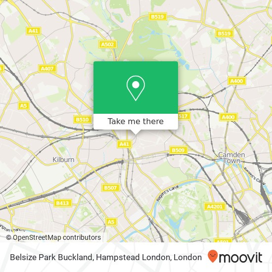 Belsize Park Buckland, Hampstead London map