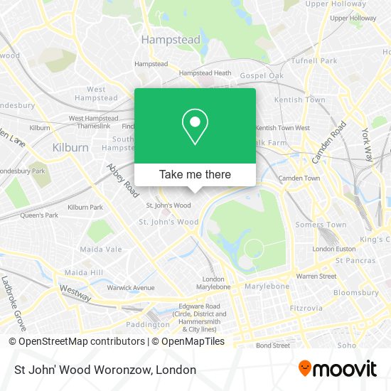 St John' Wood Woronzow map