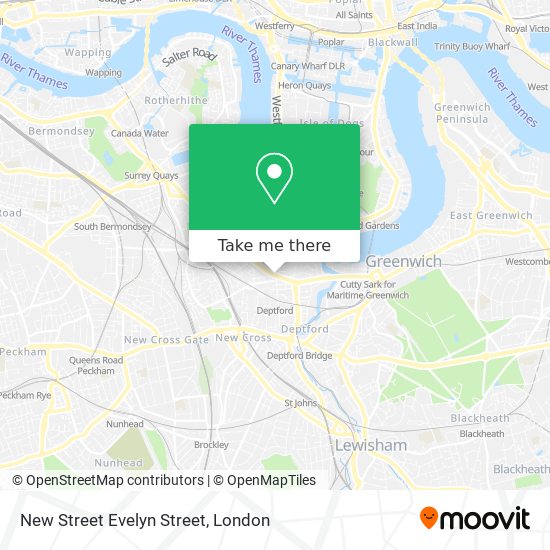 New Street Evelyn Street map