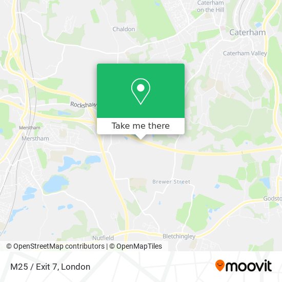 M25 / Exit 7 map