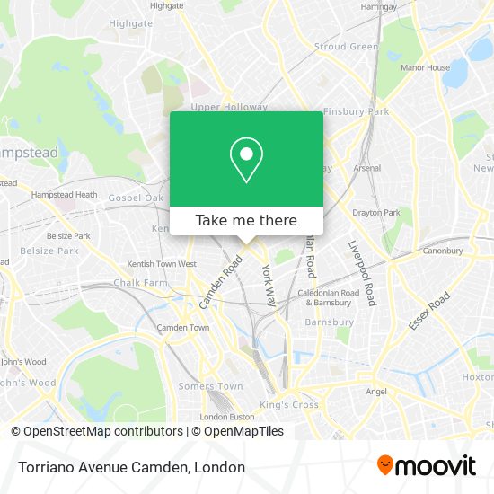 Torriano Avenue Camden map