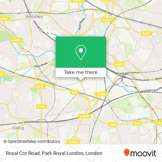 Royal Cor Road, Park Royal London map