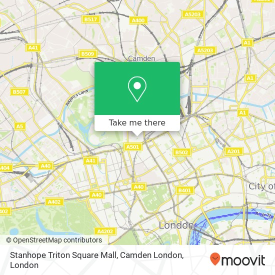 Stanhope Triton Square Mall, Camden London map