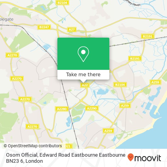 Osom Official, Edward Road Eastbourne Eastbourne BN23 6 map