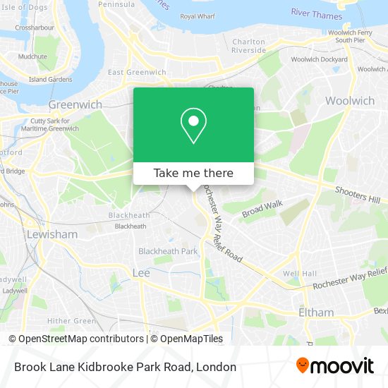 Brook Lane Kidbrooke Park Road map