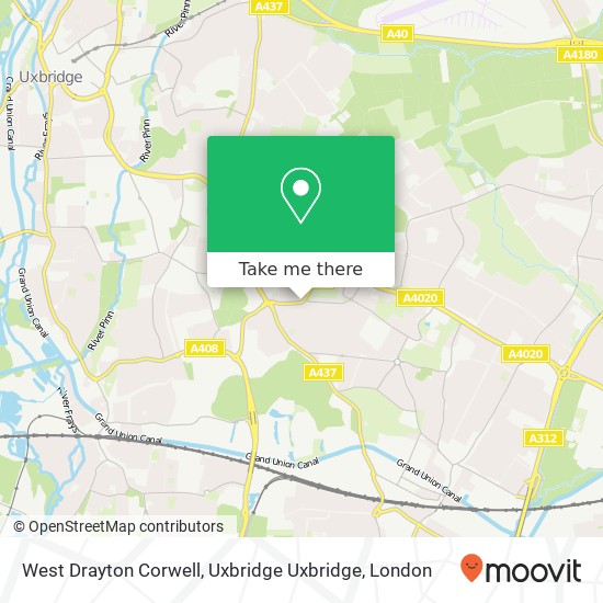 West Drayton Corwell, Uxbridge Uxbridge map