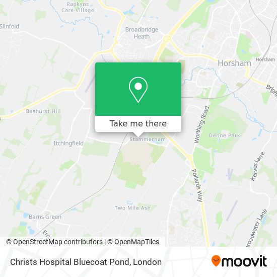 Christs Hospital Bluecoat Pond map