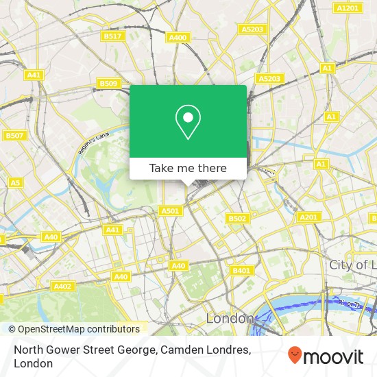 North Gower Street George, Camden Londres map