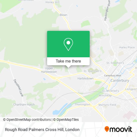 Rough Road Palmers Cross Hill map