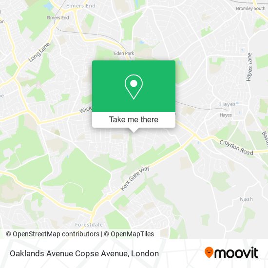 Oaklands Avenue Copse Avenue map