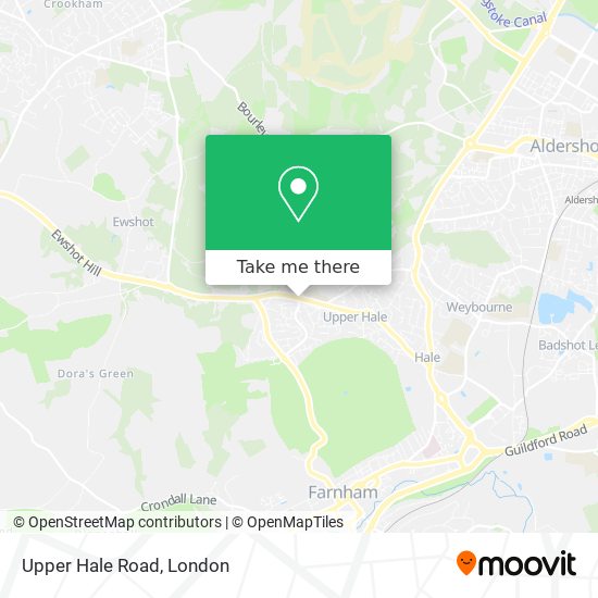 Upper Hale Road map