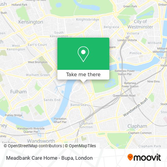 Meadbank Care Home - Bupa map