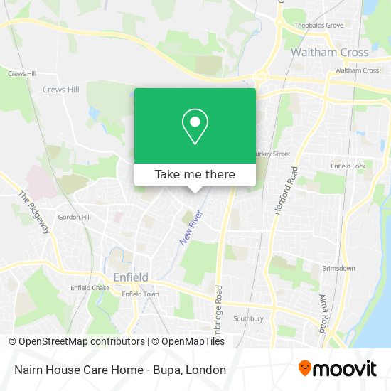 Nairn House Care Home - Bupa map