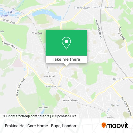 Erskine Hall Care Home - Bupa map