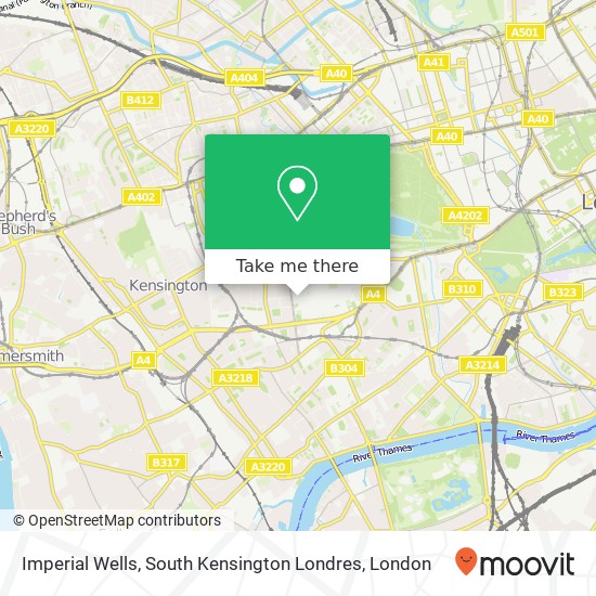 Imperial Wells, South Kensington Londres map