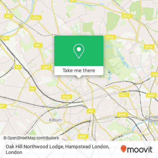 Oak Hill Northwood Lodge, Hampstead London map