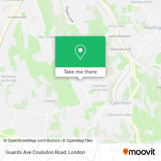Guards Ave Coulsdon Road map