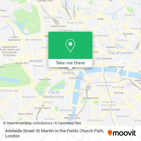 Adelaide Street St Martin-in-the-Fields Church Path map