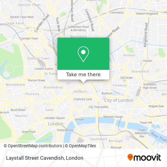 Laystall Street Cavendish map