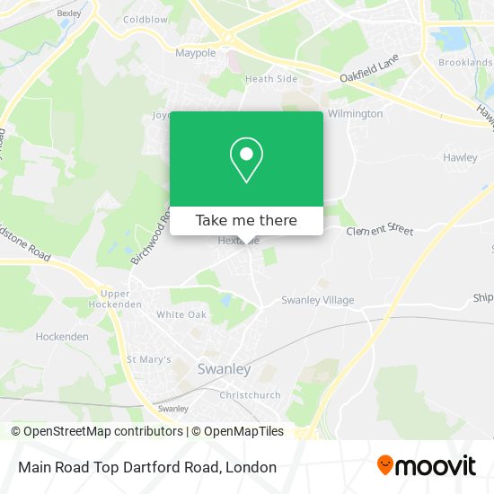 Main Road Top Dartford Road map