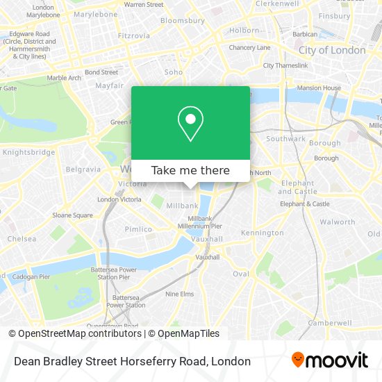 Dean Bradley Street Horseferry Road map