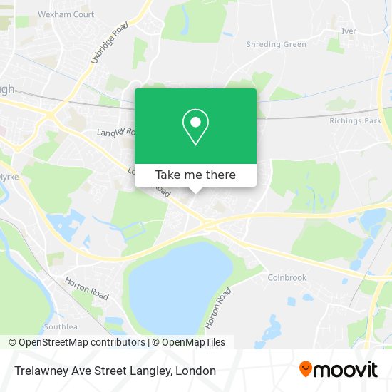 Trelawney Ave Street Langley map