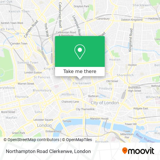 How to get to Northampton Road Clerkenwe in Finsbury by Bus Train