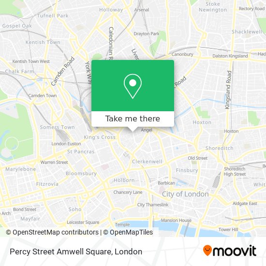Percy Street Amwell Square map