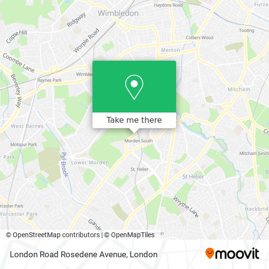 London Road Rosedene Avenue map